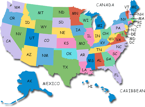 Printable united states maps for Keep Healthy Eating Simple