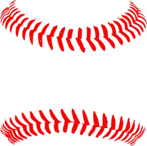 Red Baseball Seams Clip Art - vector clip art online ...