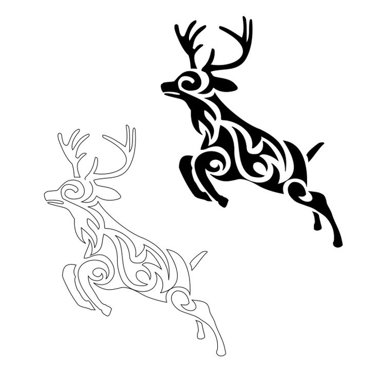 Tribal Deer Head | Free Download Clip Art | Free Clip Art | on ...