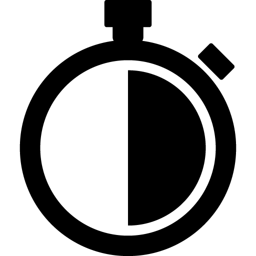 Stopwatch Half Vector Icon, 43165