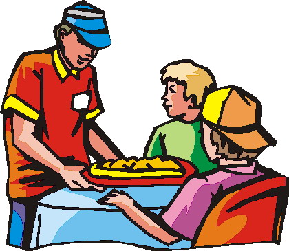 People eating food clipart
