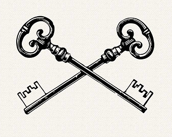 Vintage skeleton key clipart