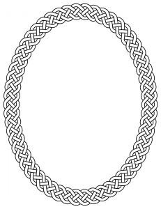 4 Plait Border Oval Clip Art Download