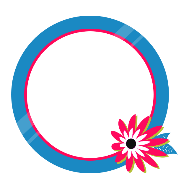 Pink Blue Vector Frame PNG Image - WOWPNG
