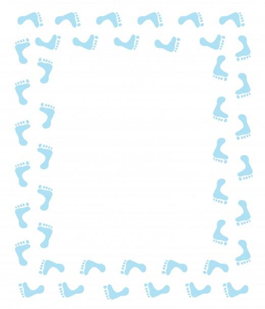 49+ Baby Footprints Border Clip Art