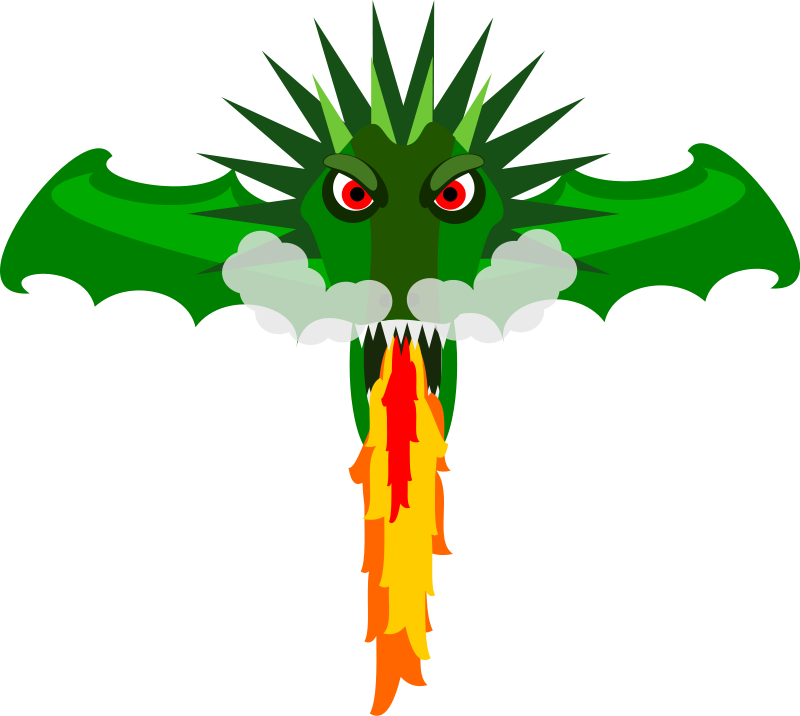Cute dragon head clipart