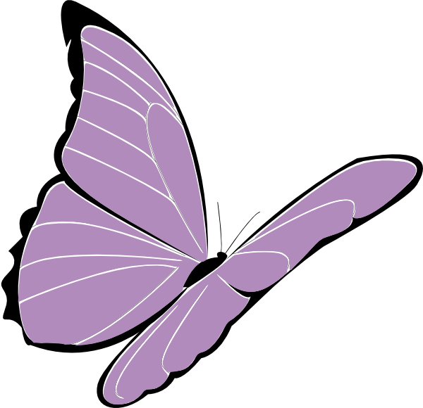 Purple Butterfly Clip Art - vector clip art online ...
