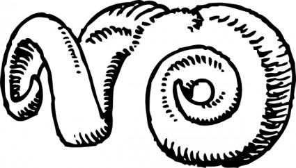 Ram Horns clip art Vector clip art - Free vector for free download