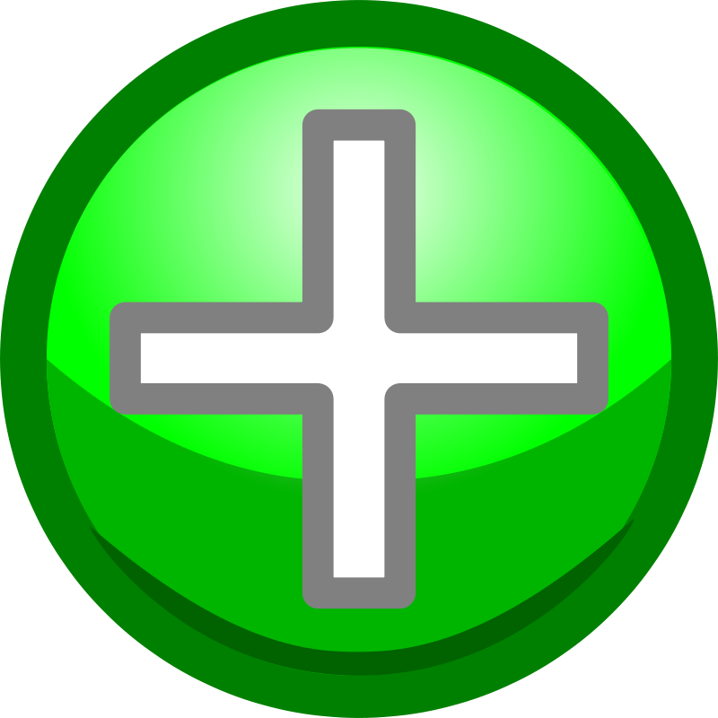 Clipart - Green plus