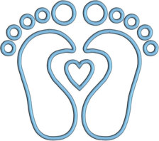 Baby Boy Footprints Clip Art