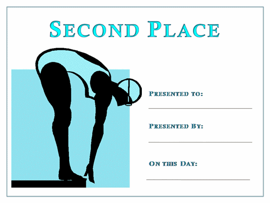 Printable 2nd Place Certificate Template | Free Certificates of ...