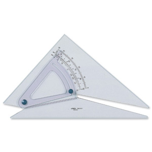 Linex Circle Template with Tangential Squares Protractor and 45 ...