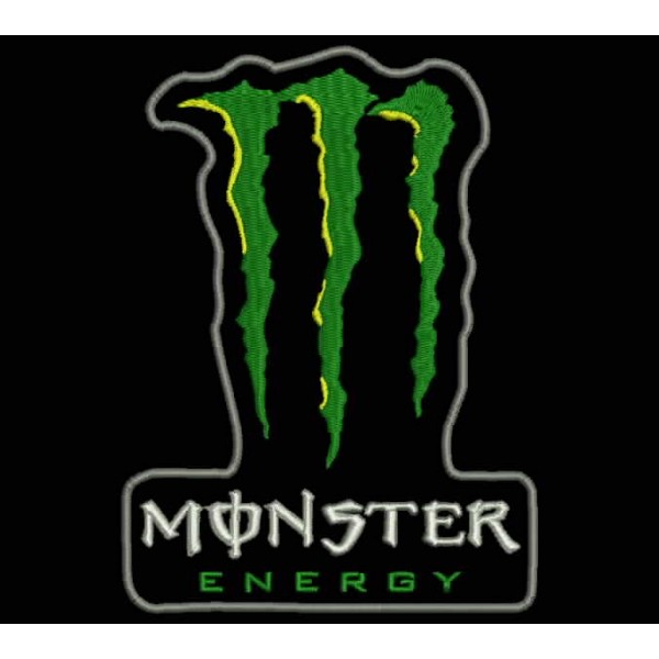 Parche Bordado. Logo MONSTER ENERGY. 6 x 8 cm. - INNOCENZA