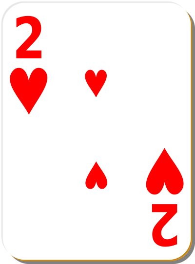 Free Stock Photos | Illustration Of A Two Of Hearts Playing Card ...