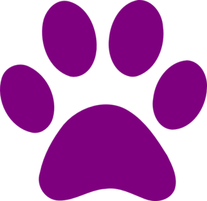 Purple Paw Print clip art - vector clip art online, royalty free ...
