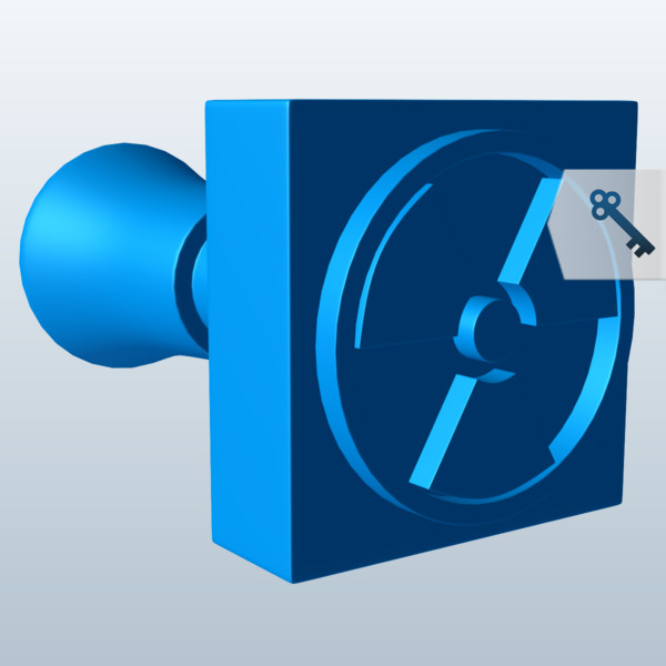 Nuclear Power Symbol Novelty Stamps 3D Model Made with 123D 123Dapp.