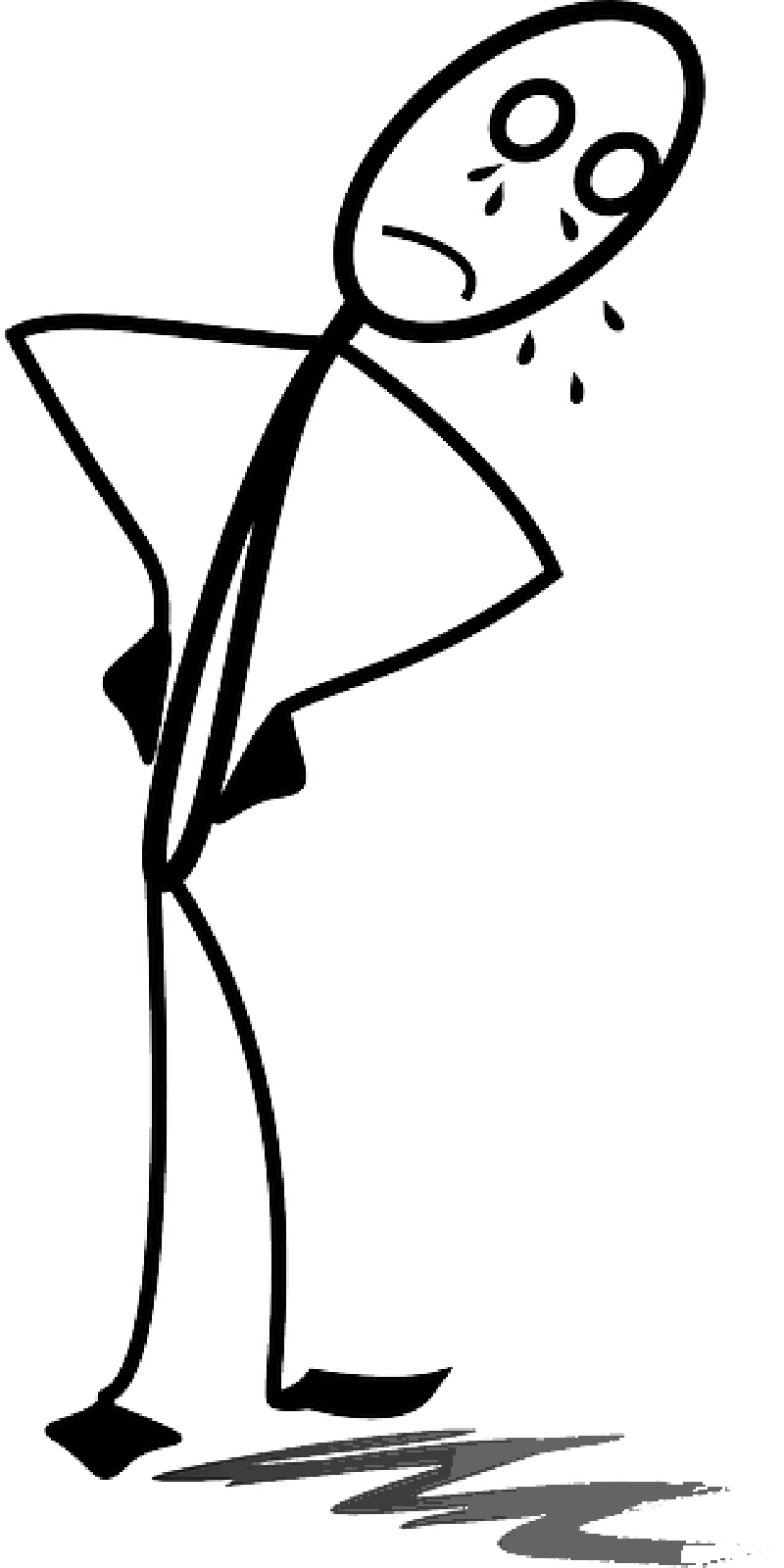 Crying Stick Figure Clipart