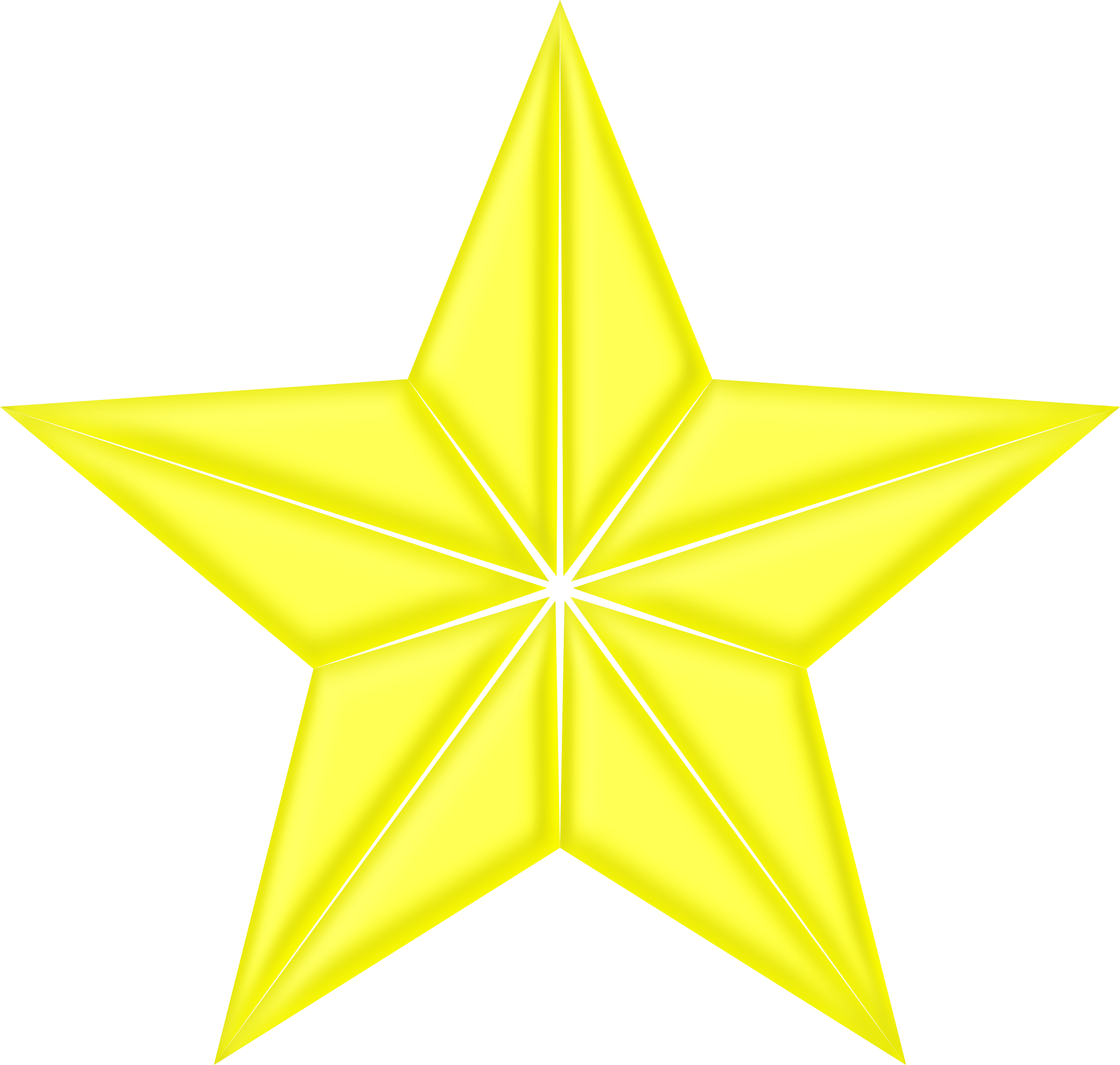 Clipart - 3D segmented yellow star
