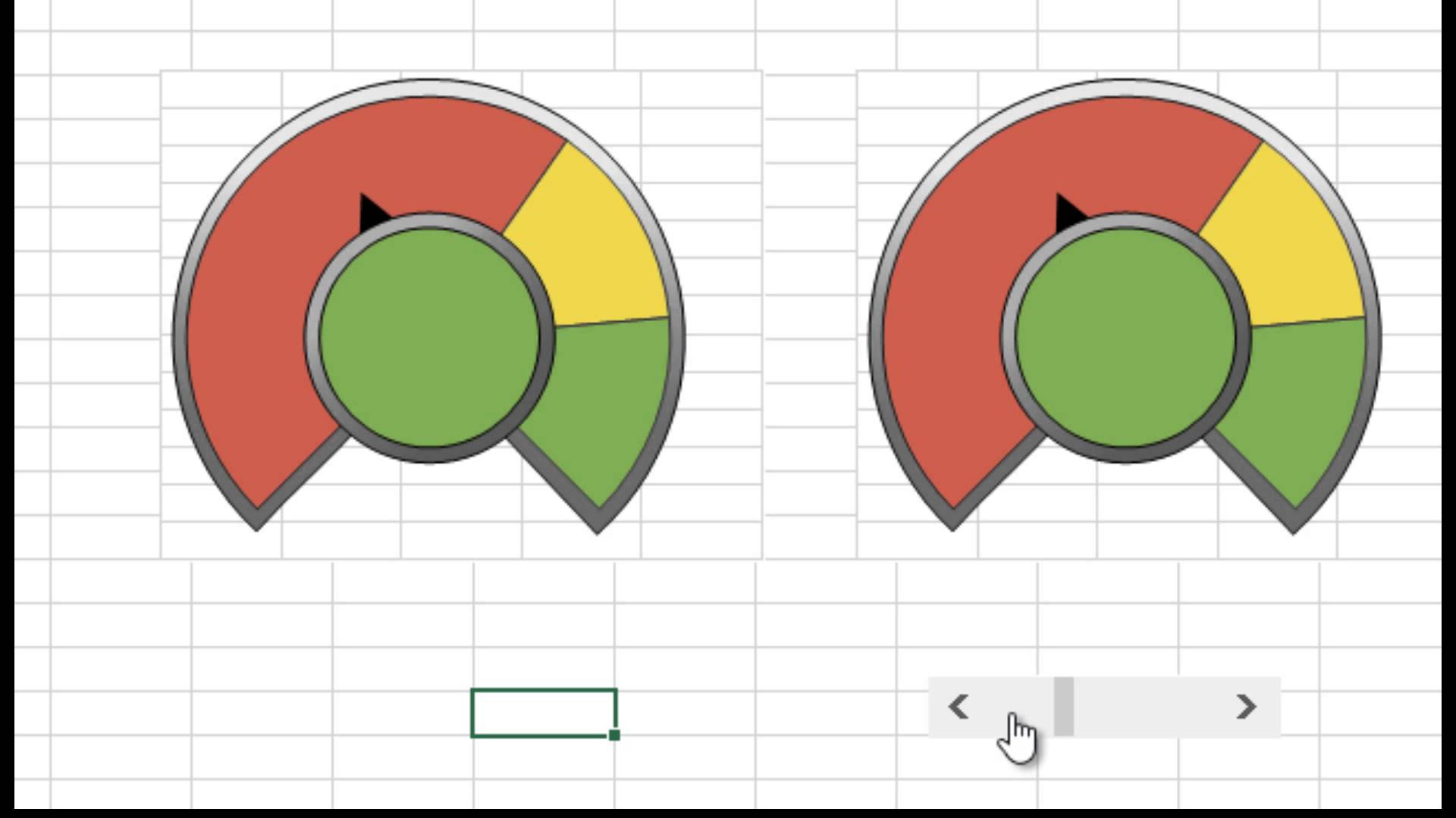 Excel Dial Gauge 2 - Dashboard - YouTube