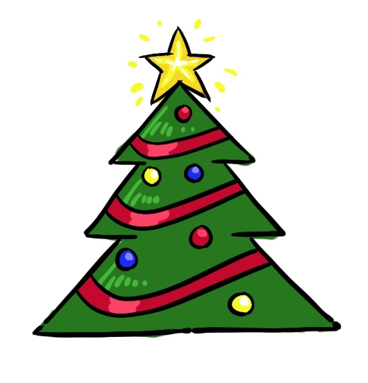 Christmas Tree Drawing inside Christmas Trees Drawings How to draw ...