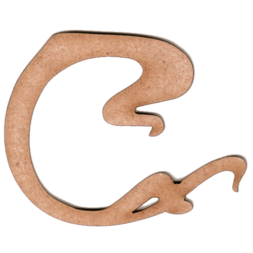 Art Nouveau Alphabet Letter C Wood Shape for art and craft