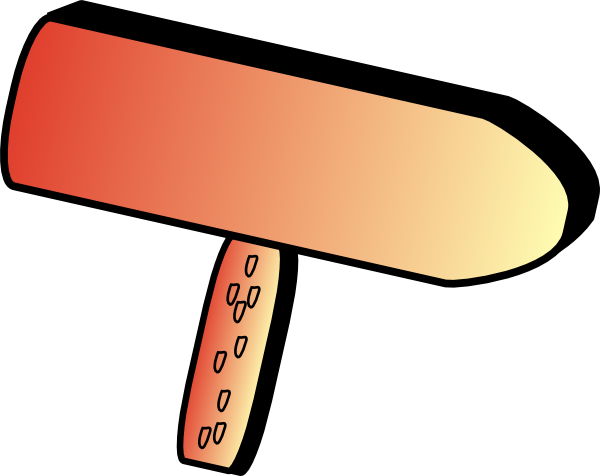 Cartoojn Pointing Direction Sign Clipart
