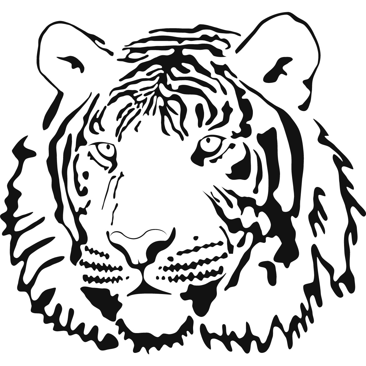 Best Photos of Tiger Outline Coloring Page - Cute Tiger Clip Art ...