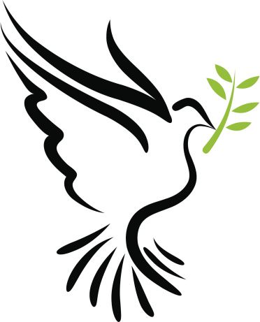 Dove with olive branch clipart images