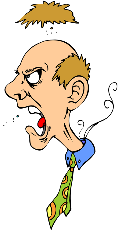 Angry cartoon man clipart
