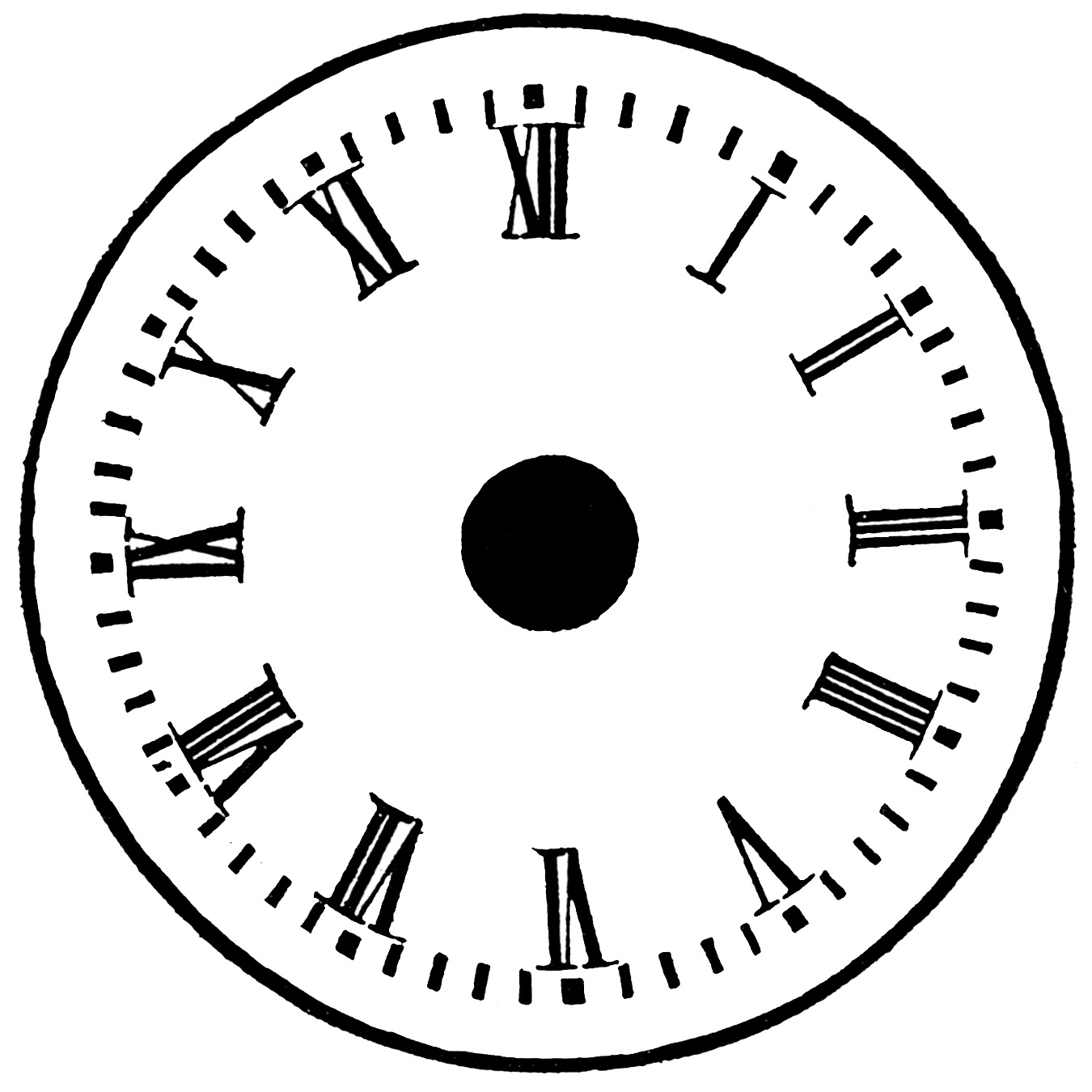 Clipart clock face no hands - ClipartFox