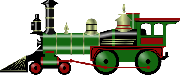 Steam train animated clipart