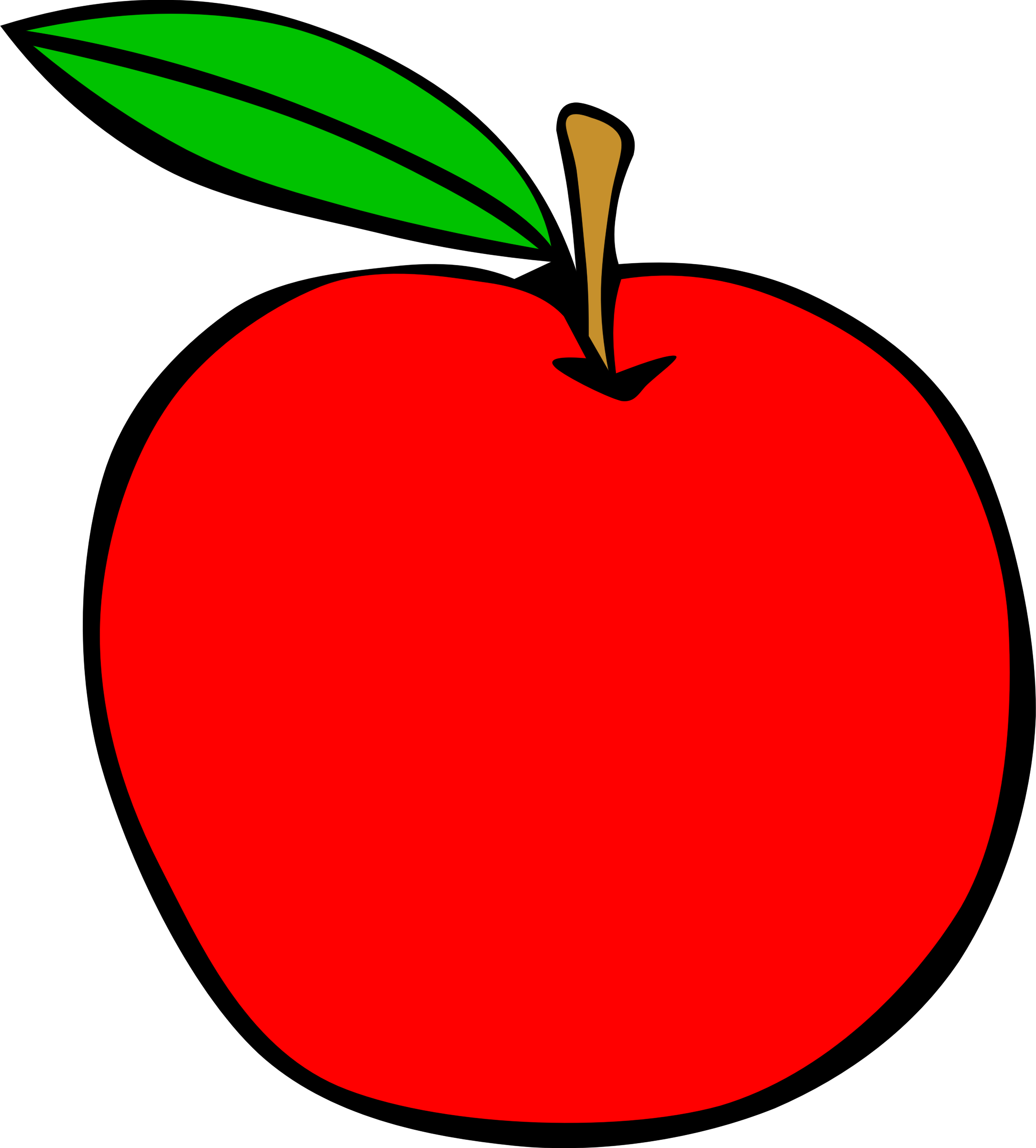 Clipart - Simple Fruit Apple