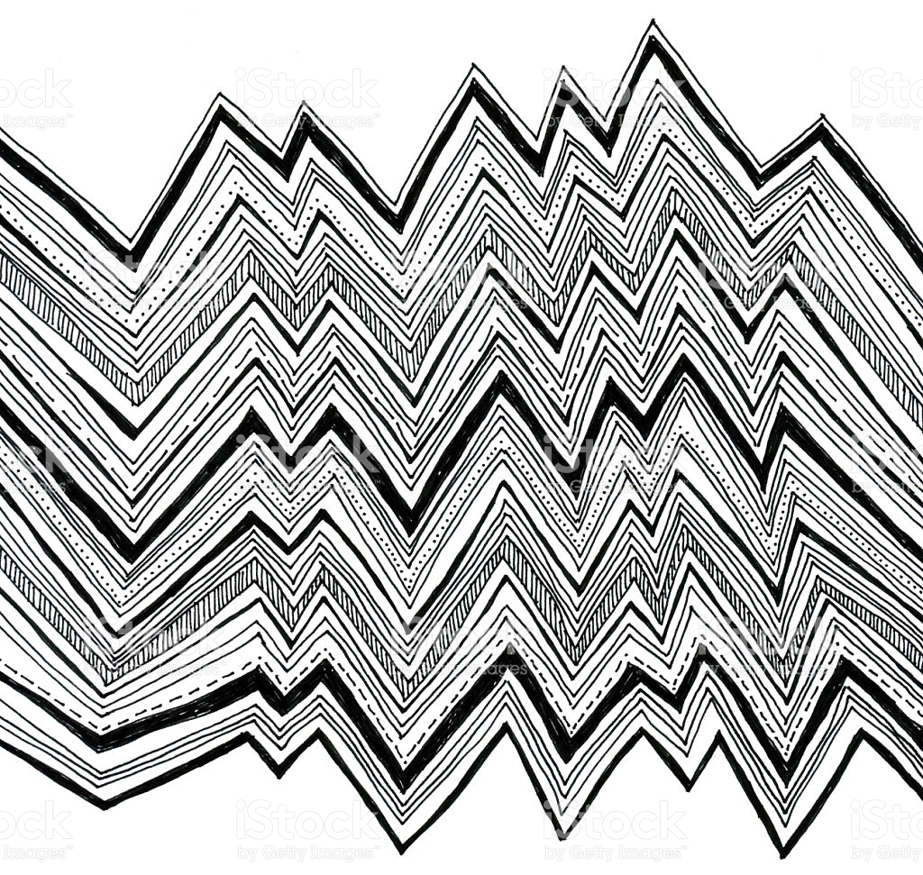 Doodle Zig Zag Pattern stock vector art 157641006 | iStock