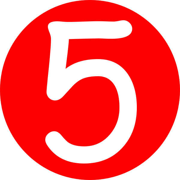 Number 5 Clipart - Tumundografico