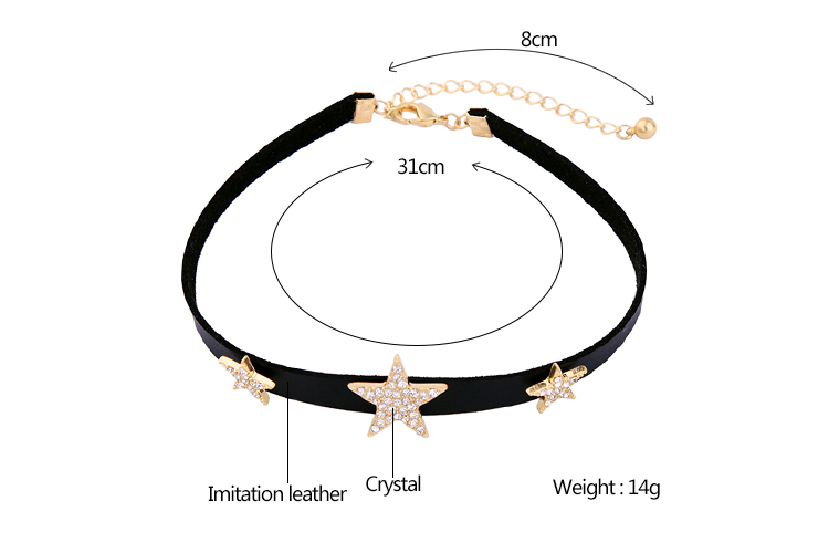 Aliexpress.com : Buy KISS ME Black Choker Necklace Crystal Stars ...