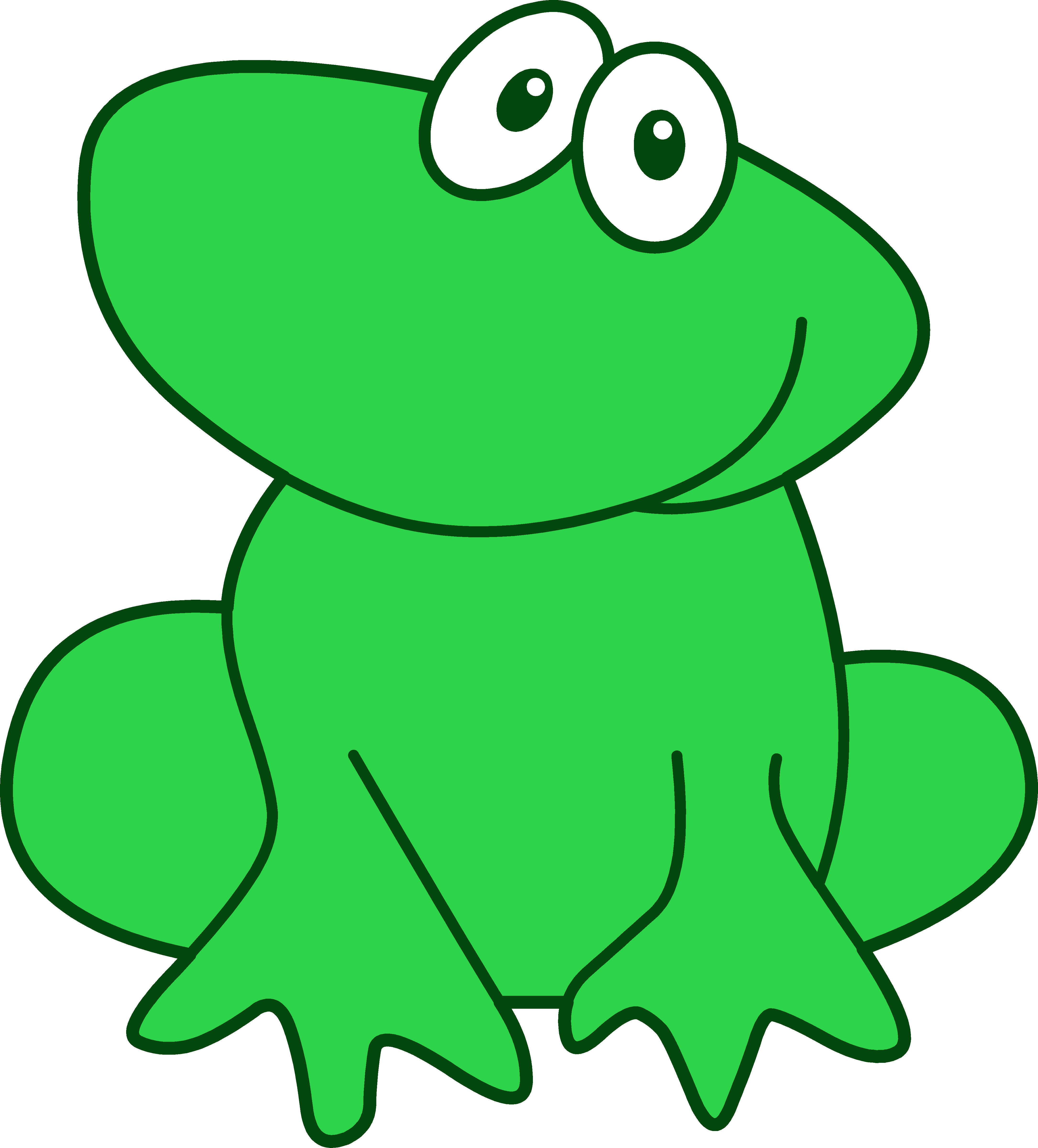 Green frog clip art