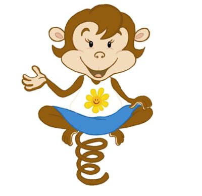 cartoon girl monkeys