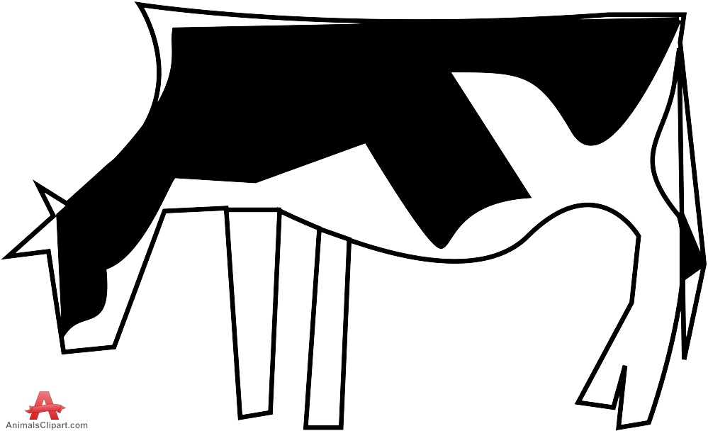 Clipart cows simple