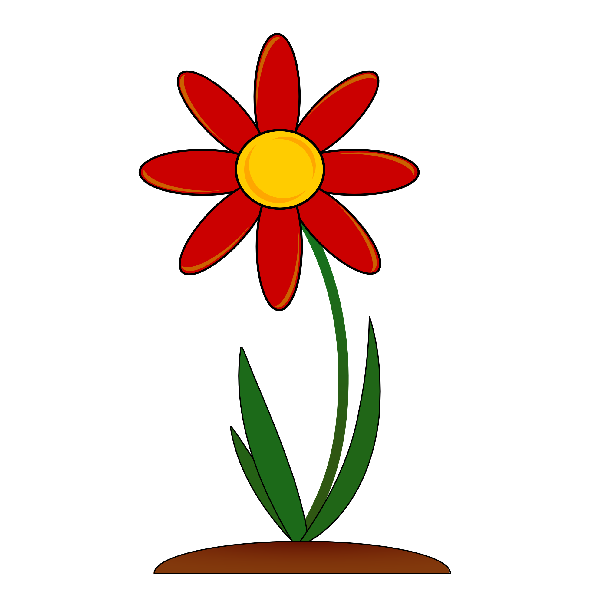 Red Flower Border Clip Art - Free Clipart Images