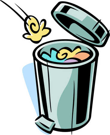 Classroom trash can clipart