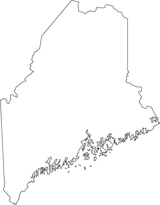 Outline Map of Maine