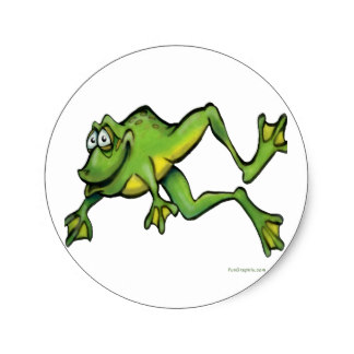 Jumping Frog Stickers | Zazzle