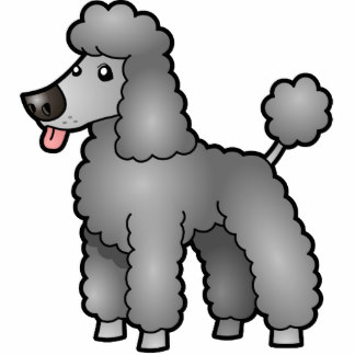Cartoon Miniature Poodle Photo Statuettes, Cutouts & Sculptures ...