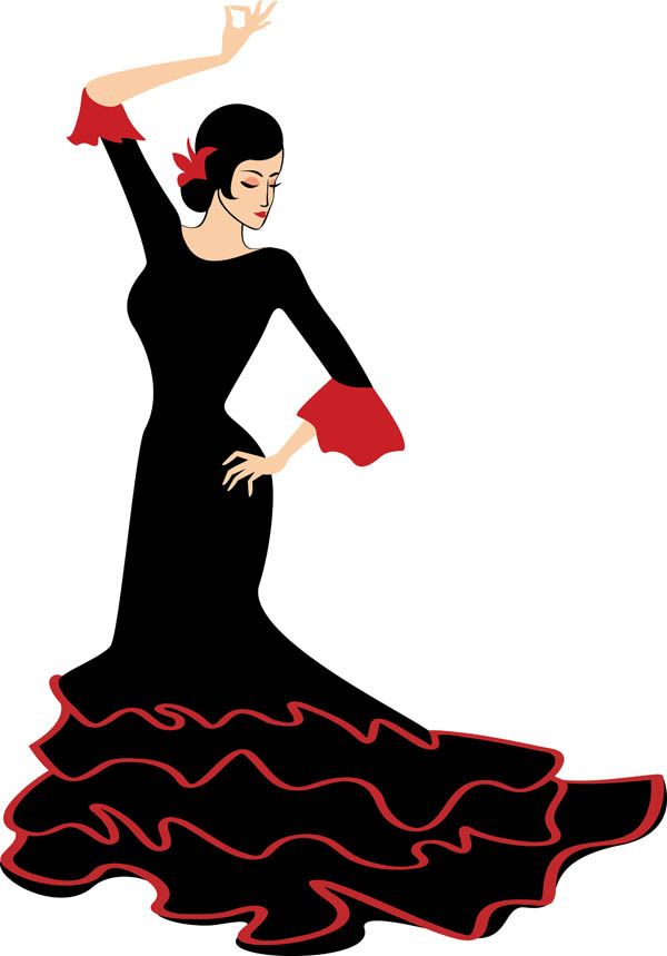 Exquisite cartoon dancer 05-- vector material Download Free Vector,