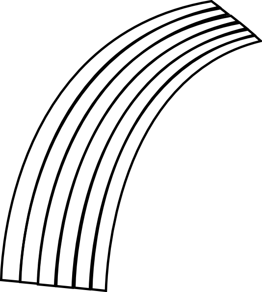 Black And White Rainbow Outline - Free Clipart Images