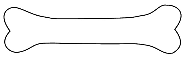 Dog bone outline clip art