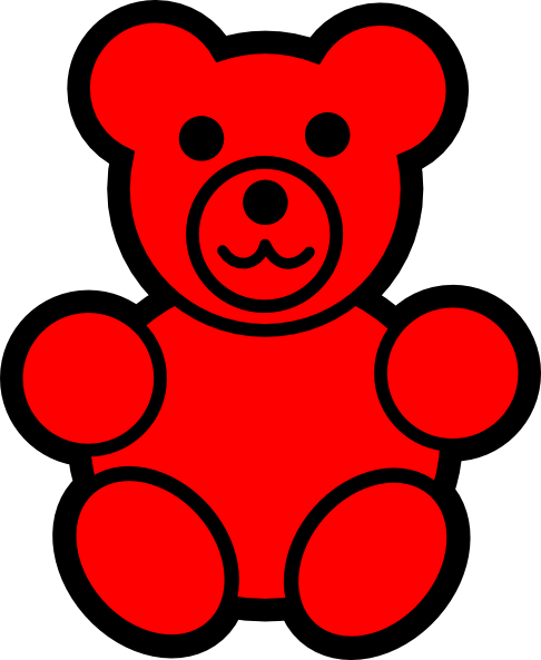 Red Bear Clip Art - vector clip art online, royalty ...