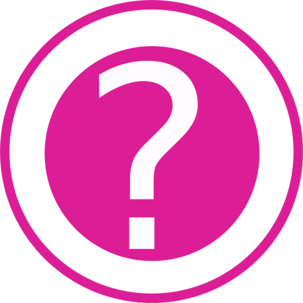 Pink question mark clipart