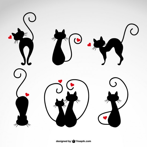 Cat silhouette Vector | Free Download