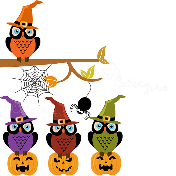 Cute Halloween Owl Clip Art - Free Clipart Images